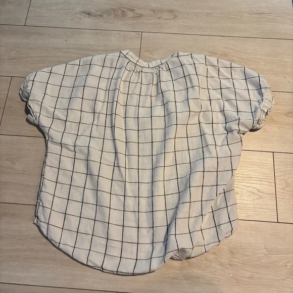 A New Day White and Black Checkered Women's Top - Picture 3 of 4